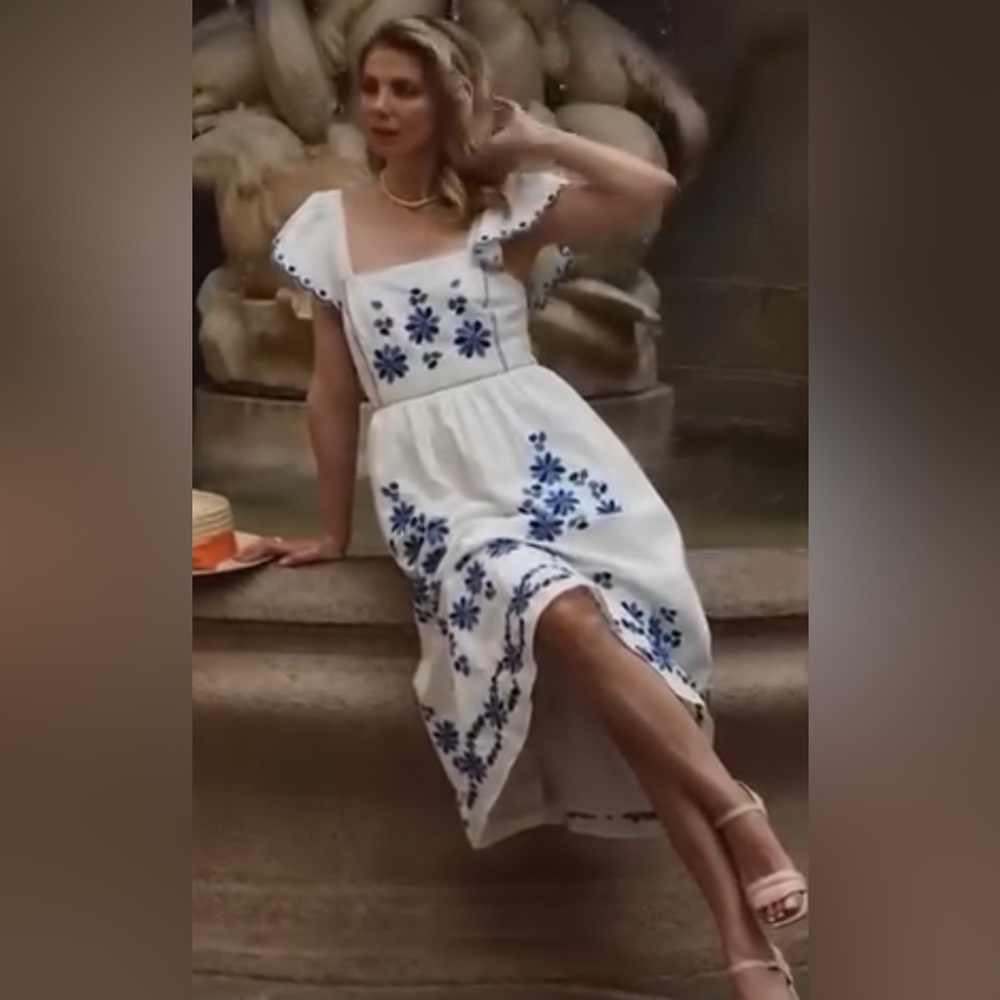 Sezane Melville Summer Midi Dress - Picture 5 of 5